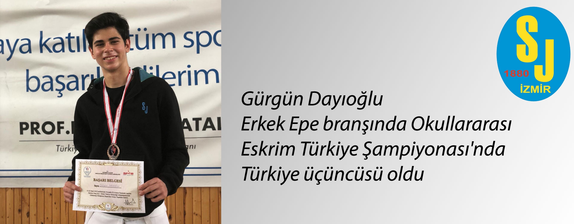 Gürgün Dayıoğlu a été troisième au championnat d’escrime de Turquie